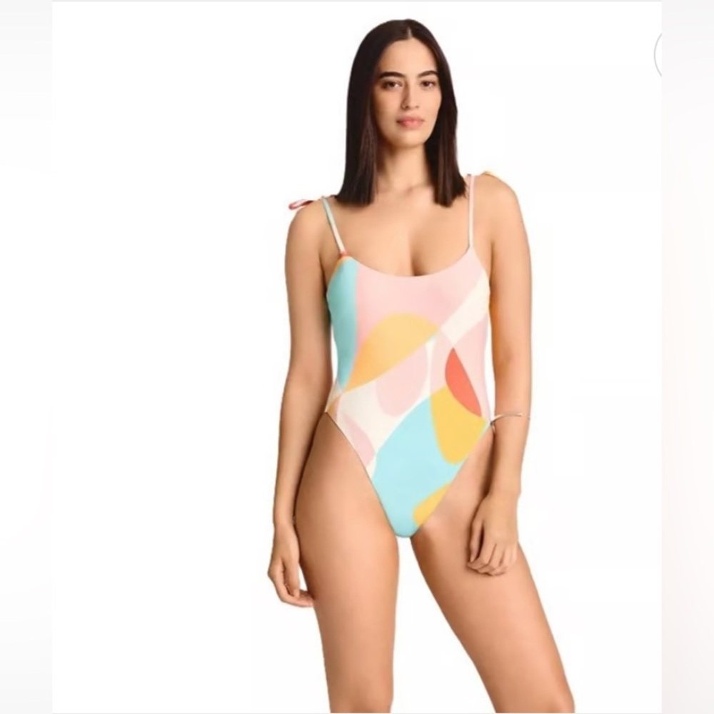 Vitamin A - Women’s Scoop Neck Tie Shoulder One Piece Swimsuit